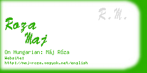 roza maj business card