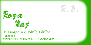roza maj business card